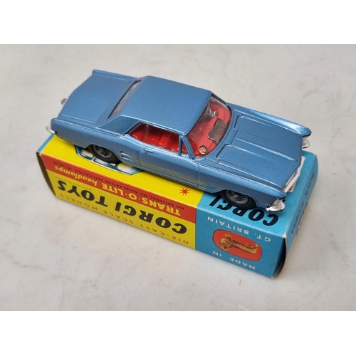 1293 - A boxed Corgi Toys No.254 blue Buick Riviera with leaflet, Nr M-M, box superb