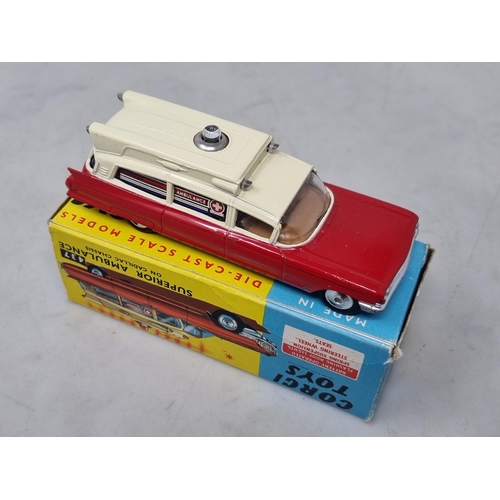 1295 - A boxed Corgi Toys No.437 Superior Ambulance with packing and leaflet, Nr M-M, box Ex