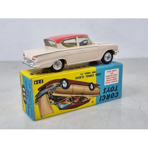 1301 - A boxed Corgi Toys No.234 Ford Consul Classic, Nr M-M, box superb