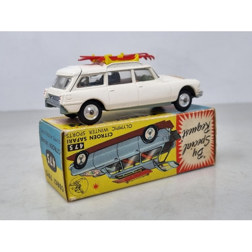 1304 - A boxed Corgi Toys No.475 Citroen Safari Olympic Winter Sports, Nr M-M, box VG