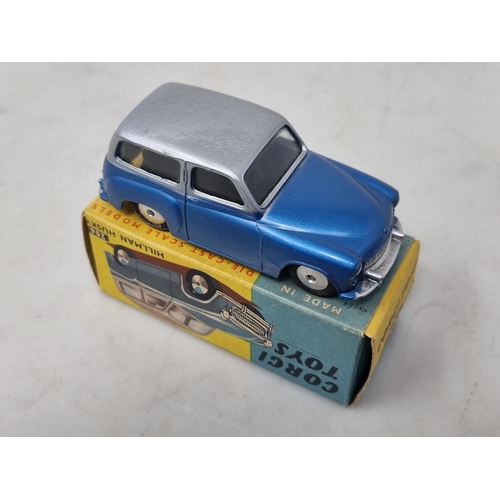 1306 - A boxed Corgi Toys No.206 blue and silver Hillman Husky with leaflet, Nr M-M, box VG