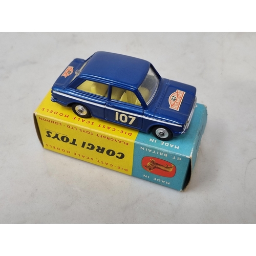 1311 - A boxed Corgi Toys No.328 Hillman Imp Monte-Carlo Rally Car, Nr M, slight loss of boot transfer, box... 