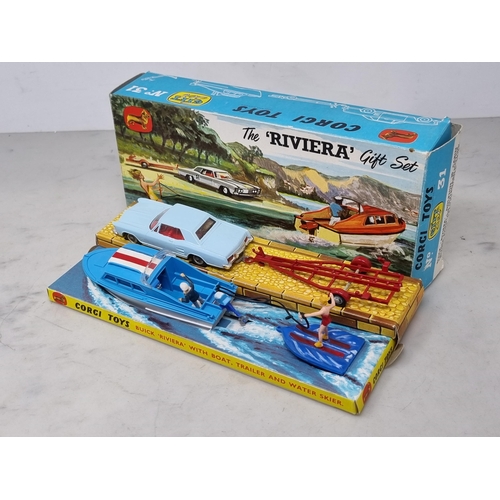 1316 - A boxed Corgi Toys Gift Set No.31 'The Riviera' with instruction leaflet, Nr M-M, box superb