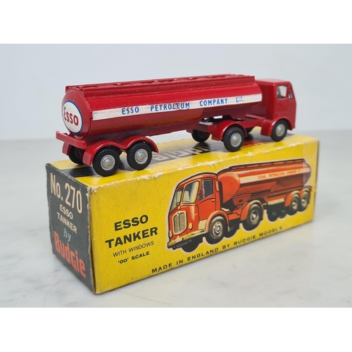 1378 - A boxed Budgie Models No.270 'Esso' Tanker, Ex, Box VG-Ex