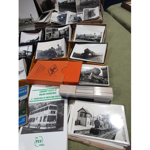 1399 - Four boxes containing an extensive collection of Photographs of mainly British steam locomotives and... 