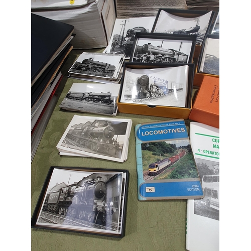 1399 - Four boxes containing an extensive collection of Photographs of mainly British steam locomotives and... 