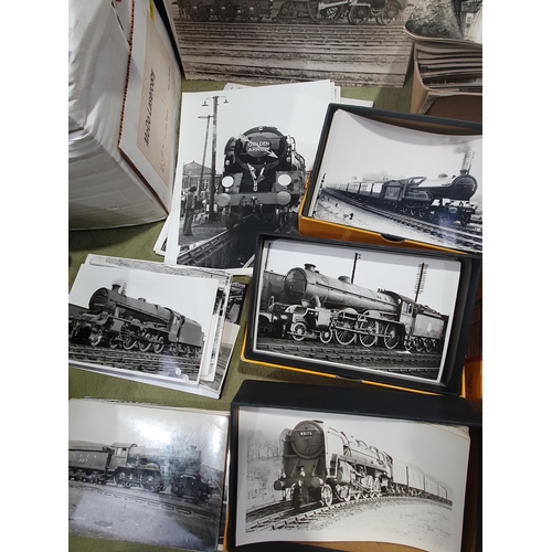 1399 - Four boxes containing an extensive collection of Photographs of mainly British steam locomotives and... 