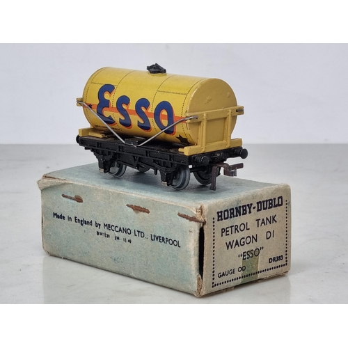 1042 - A boxed Hornby Dublo D1 buff 'Esso' Tanker in mint condition, November 1949 box, excellent, some fad... 