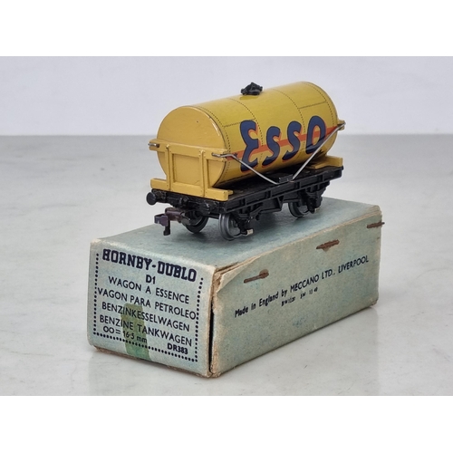 1042 - A boxed Hornby Dublo D1 buff 'Esso' Tanker in mint condition, November 1949 box, excellent, some fad... 