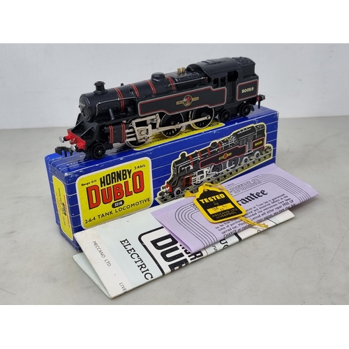 1025 - A boxed Hornby Dublo 3218 2-6-4T Locomotive Running No.80059, unused and in mint condition. Shows no... 