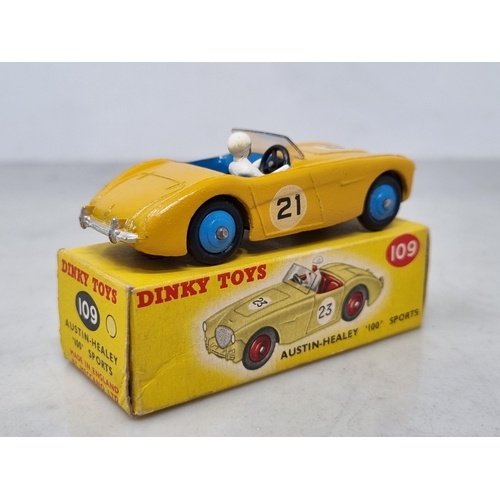 1197 - A boxed Dinky Toys No.109 yellow Austin-Healey 100 Sports, Nr M-M, box superb