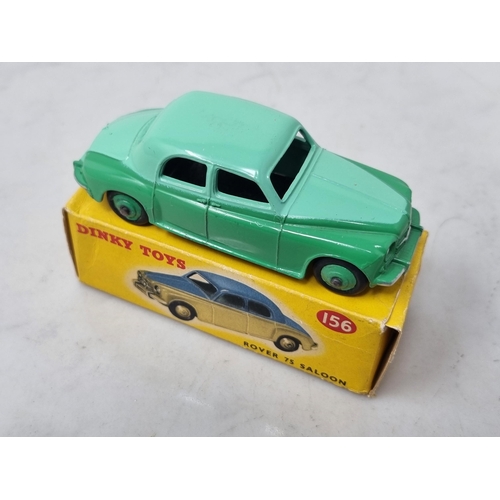 1198 - A boxed Dinky Toys No.156 two-tone green Rover 75 Saloon, Nr M-M, box Ex