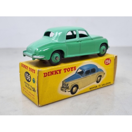 1198 - A boxed Dinky Toys No.156 two-tone green Rover 75 Saloon, Nr M-M, box Ex