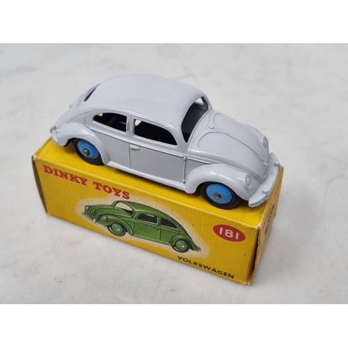 1200 - A boxed Dinky Toys No.181 grey Volkswagen, Nr M-M, box Ex