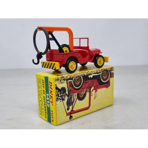 1231 - A boxed French Dinky Toys No.1412 Jeep De Depannage, Nr M-M, box superb