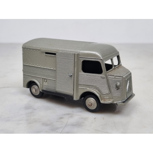 1238 - A French Dinky Toys 25c Citroen Van, a 25v Refuse Lorry and a 25T Trailer, all Ex