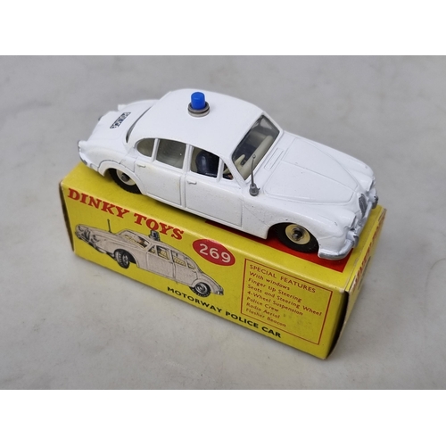 1242 - A boxed Dinky Toys No.269 Motorway Police Car (slight roughness in the paint on the sides), VG-Ex, b... 