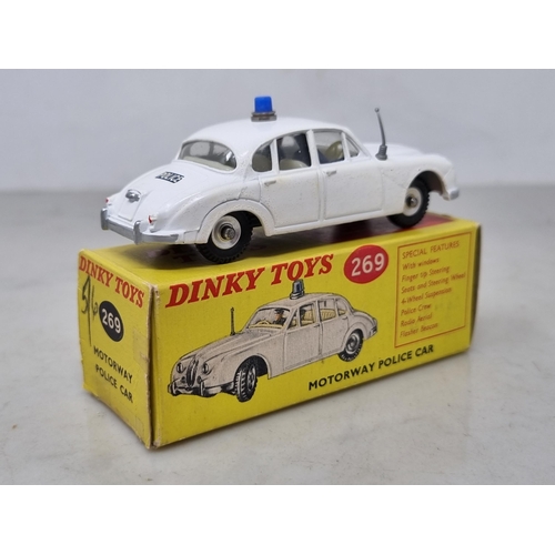 1242 - A boxed Dinky Toys No.269 Motorway Police Car (slight roughness in the paint on the sides), VG-Ex, b... 