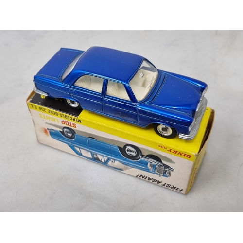 1244 - A boxed Dinky Toys No.160 Mercedes-Benz 250SE (slight mark to passenger door), VG-Ex, box Ex with le... 