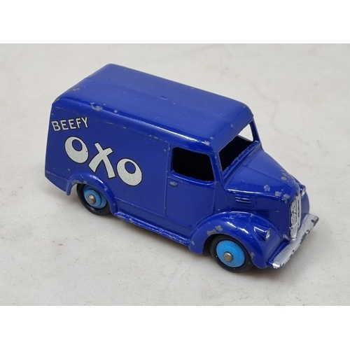 1261 - A Dinky Toys No.31d violet blue Trojan 'Oxo' Van, VG