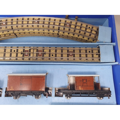 1011 - A boxed Hornby Dublo EDG7 Royal Scot LNER Goods Set, locomotive and wagons in mint condition, locomo... 