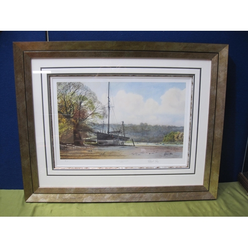 431 - AFTER ROBERT PRICE.' Beached for repairs, River Trim', reproduction in colours, pencil signed in low... 