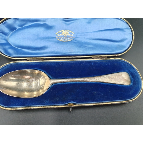 118 - An Edward VII silver Spoon engraved 