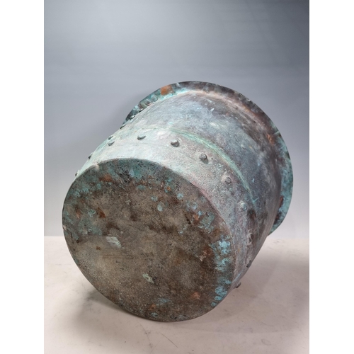 2 - A patinated studded Copper, 11.5