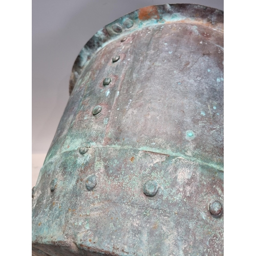 2 - A patinated studded Copper, 11.5