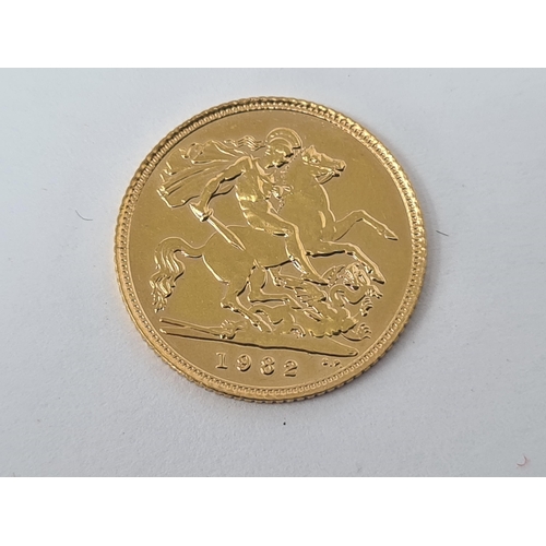 282 - An Elizabeth II Half Sovereign 1982