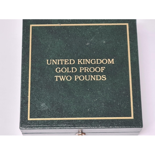 290 - An Elizabeth II Double Sovereign 1995, Dove of Peace type, in case with certificate