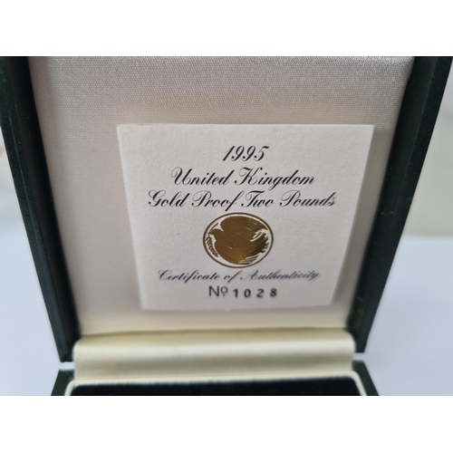 290 - An Elizabeth II Double Sovereign 1995, Dove of Peace type, in case with certificate