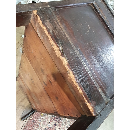 32 - A 17th Century oak joined Coffer, 2ft 4in H x 4ft 1in L x 21in D, (R10)