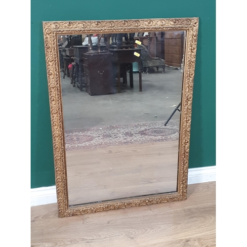 673 - A rectangular gilt framed Wall Mirror 3ft 2in x 2ft 3in (R10)