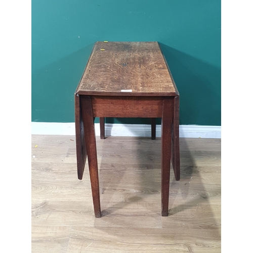 677 - An antique oak Dropleaf Table on squared supports, 3ft 1in (R10)