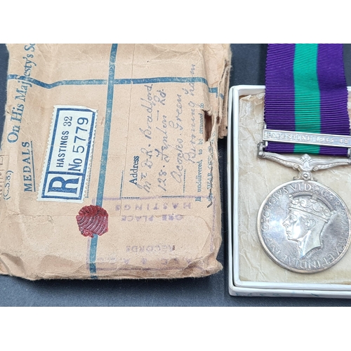 82 - A quantity of Medals awarded to 3674 Pte A Bradford, R.WAR.R, T14046956 Pte D R Bradford with Palest... 