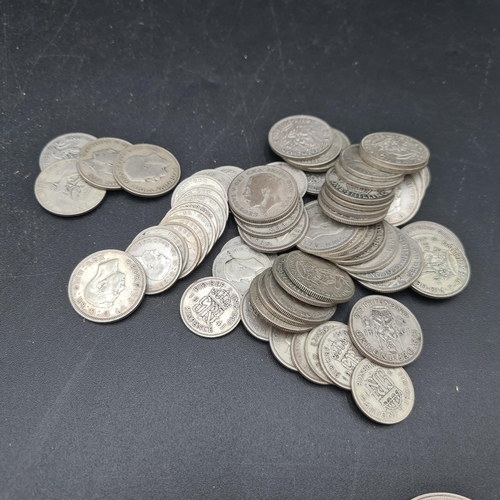 83 - A Collection of British and World Coinage and Notes including pre-47 Florins, Shillings, etc