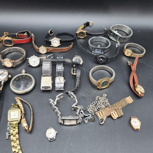 85 - A plated cased Pocket Watch, collection of numerous Wristwatches and sundry Costume Jewellery