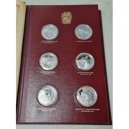 205 - A Sterling Silver Proof Edition of the Churchill Centenary Medals with certificate of authenticity o... 