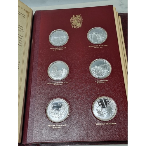 205 - A Sterling Silver Proof Edition of the Churchill Centenary Medals with certificate of authenticity o... 