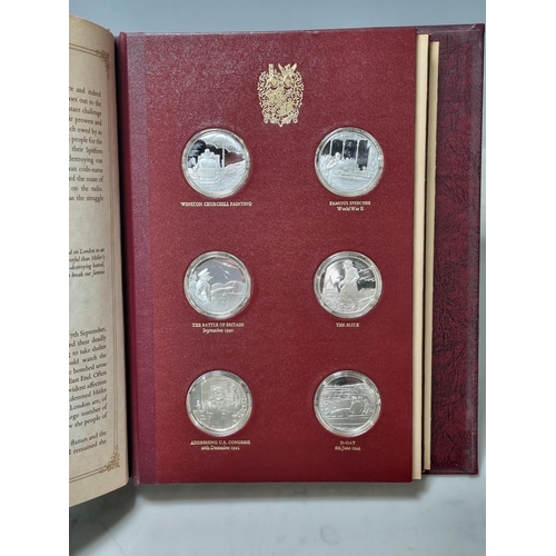 205 - A Sterling Silver Proof Edition of the Churchill Centenary Medals with certificate of authenticity o... 