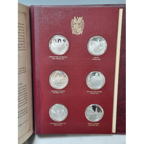 205 - A Sterling Silver Proof Edition of the Churchill Centenary Medals with certificate of authenticity o... 