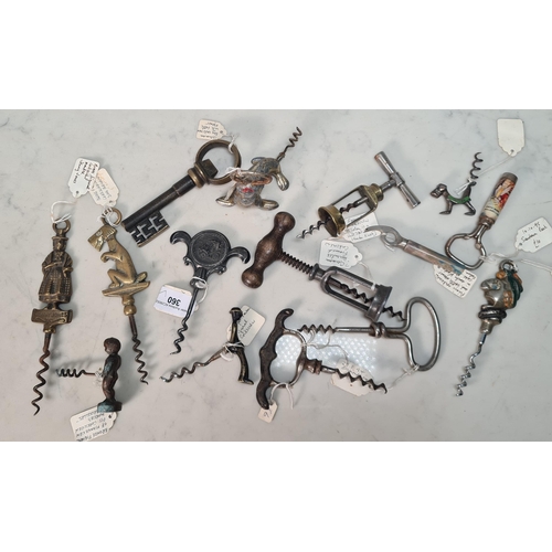 A collection of Corkscrews including one in the form of a key (R5)