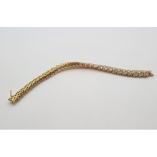 199 - A 1964 VAN CLEEF & ARPELS 'Ruban Bombé' Diamond Bracelet, claw-set approx 150 brilliant-cut stones t... 