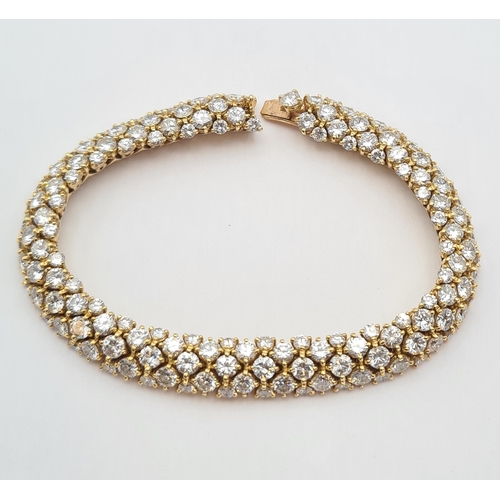 199 - A 1964 VAN CLEEF & ARPELS 'Ruban Bombé' Diamond Bracelet, claw-set approx 150 brilliant-cut stones t... 