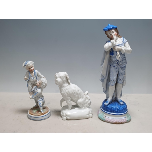 341 - A Royal Worcester figure of a Water Carrier, standing with bowl at foot 12in H, loose bowl A/F