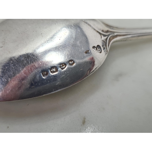 115 - A George III silver Table Spoon old english pattern, London 1800, maker: T. Dicks, a Jam Spoon, Lond... 