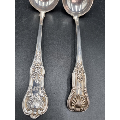 133 - A William IV Scottish silver Sauce Ladle king's pattern, Glasgow 1837, and another, queen's pattern,... 