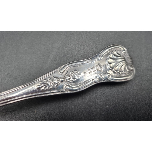 146 - A Victorian silver Sauce Ladle king's pattern engraved initial with coronet, London 1852