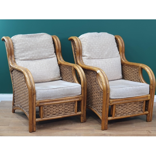 15 - A pair of bamboo Conservatory Armchairs (R6)